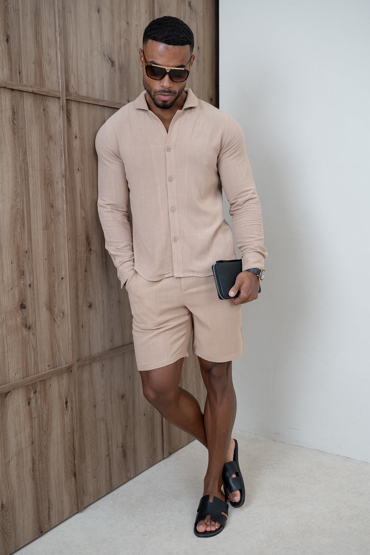 Linen Shorts - Stone
