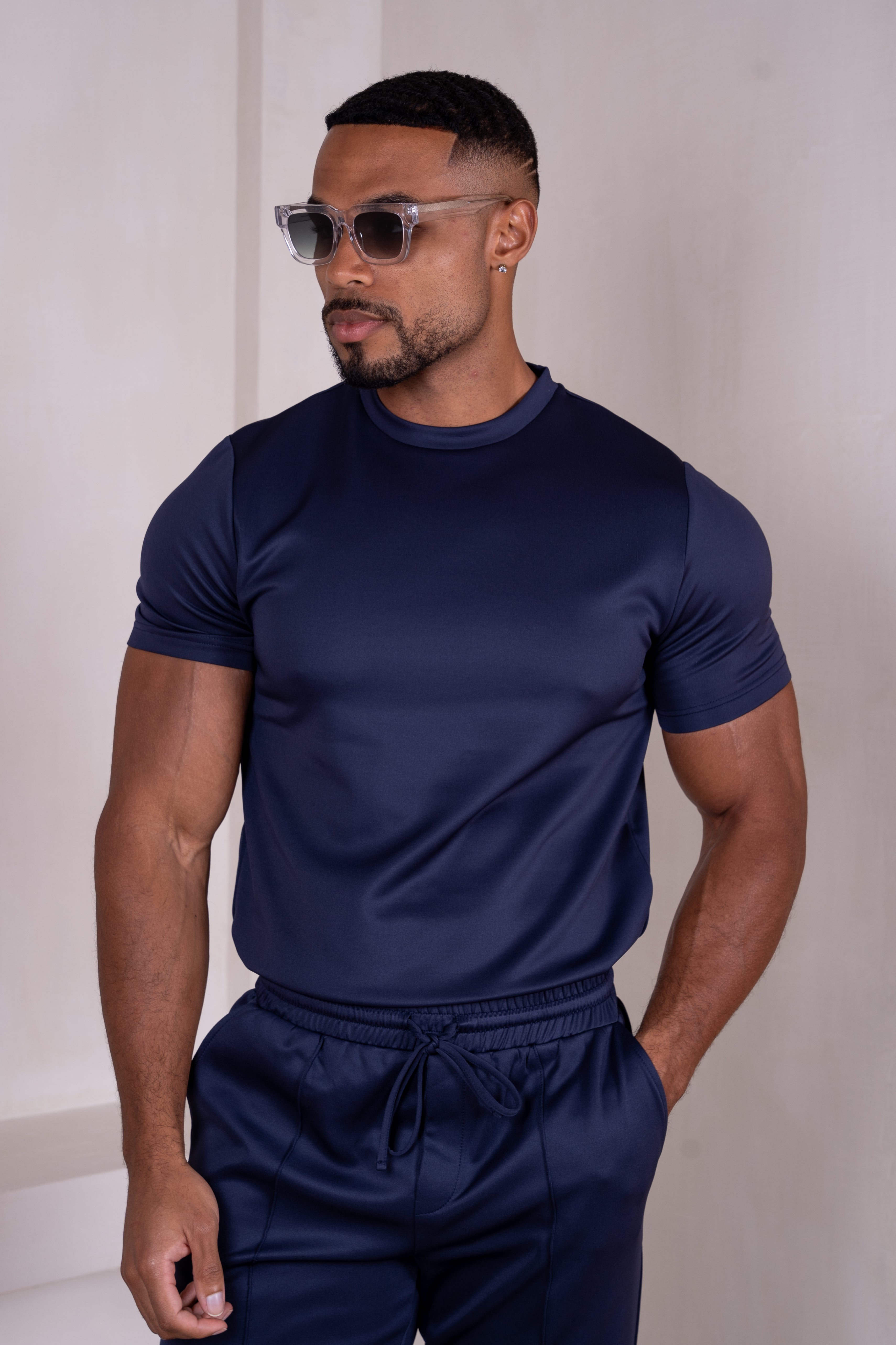 Premium Scuba Slim Fit T-Shirt - Navy (SS)
